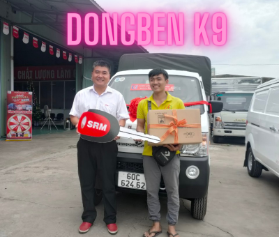 Giao xe DongBen K9 thùng mui bạt cho khách hàng A Huy