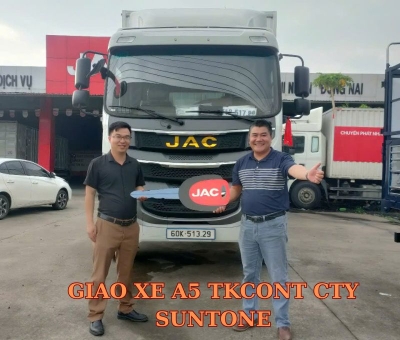 Giao xe Cty Suntone JAC A5 TKCONT 3CH