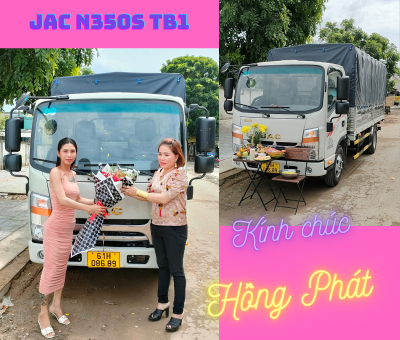 Giao xe N350s thùng bạt cho khách Chị Vàng