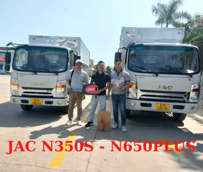 Giao 2 xe JAC N350s và JAC N650plus cho khách hàng Công ty