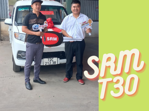 Giao xe SRM T30 thùng mui bạt cho khách hàng Anh Thọ