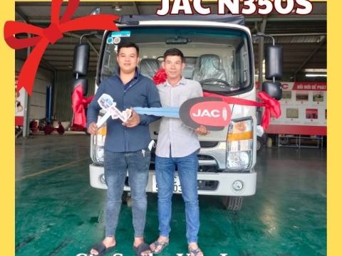 Giao xe JAC N350S thùng bạt Công ty Sopha Vạn Long