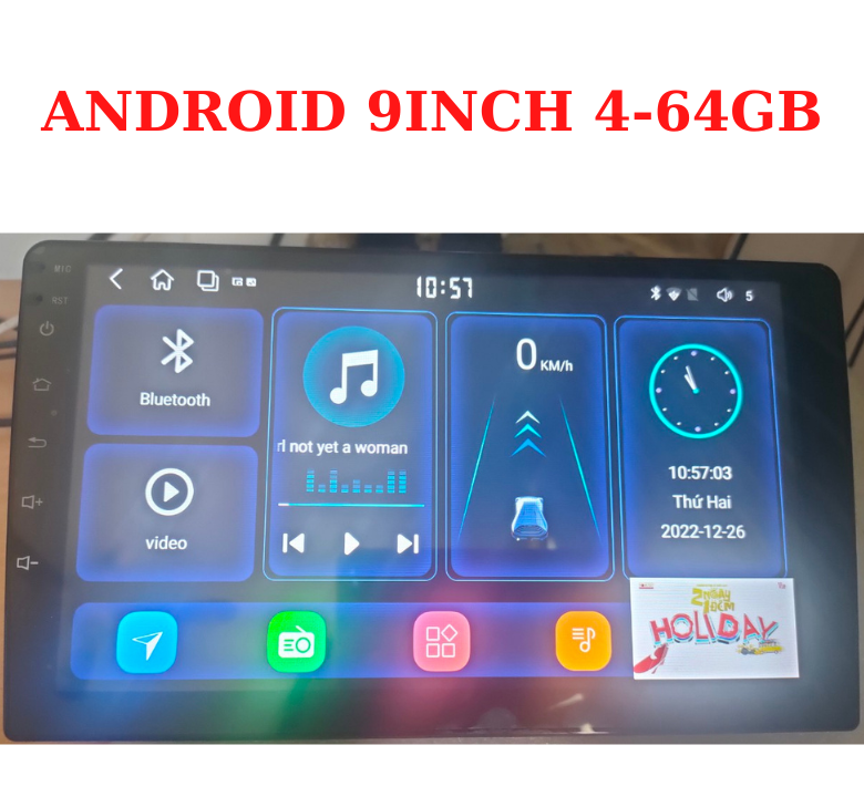 Màn hình android 9inch giá rẻ ram 4gb rom 64gb
